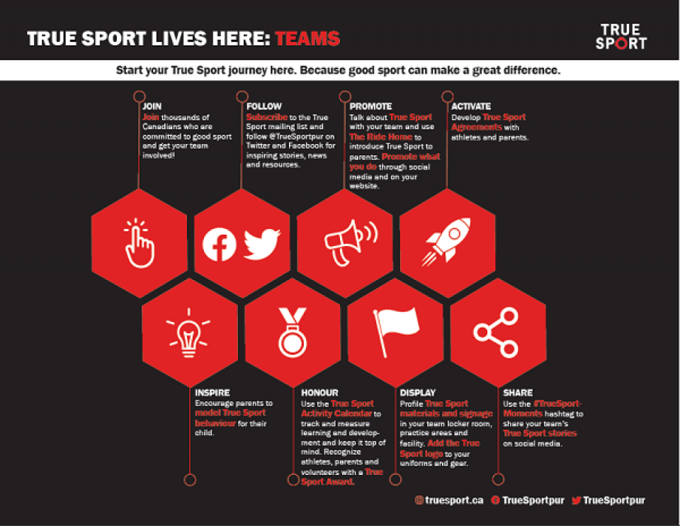 Living True Sport Member Infographic for Teams