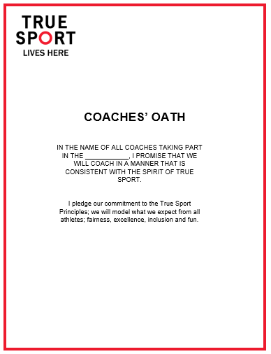 True Sport Oaths True Sport   Ts Oaths Sample Coach Eng 