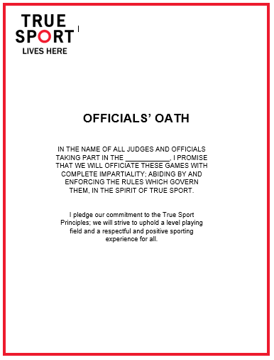 True Sport Oaths True Sport   Ts Oaths Sample Official Eng 